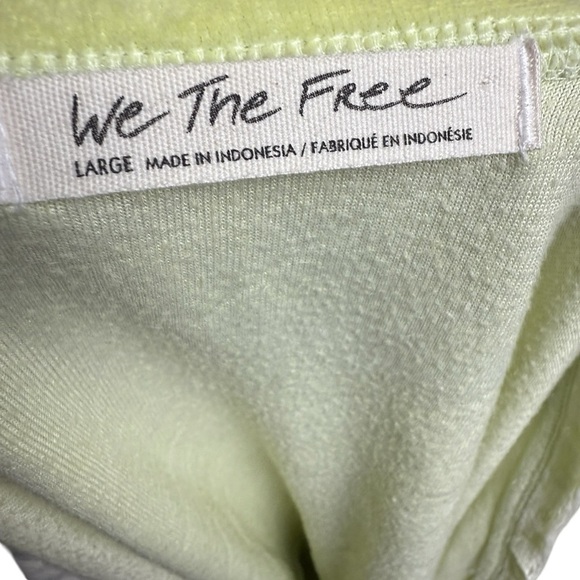 Free People Valerie Velvet Top Tee Blouse Women L Soft Yellow Boho Beach Travel - Picture 5 of 9